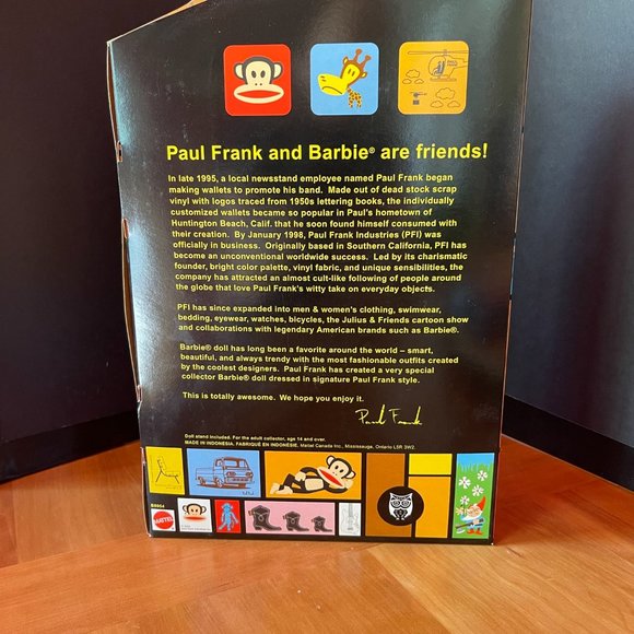 Barbie Paul Frank Doll - Rare 2004 Limited Edition - Picture 3 of 10
